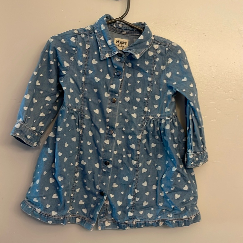 Hatley Denim heart dress 12-18m